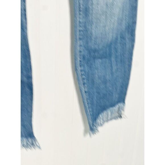 Pistola Audrey Womens Distressed Mid-Rise Cropped Jeans Blue Medium Wash Size 26 - Picture 4 of 13